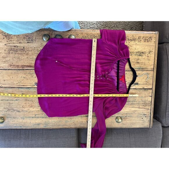 Jennifer Lopez Women's Pink Blouse Size X-Small long sleeve‎ v-neck polyester - Picture 9 of 9